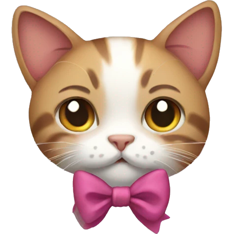 Cat with bow emoji