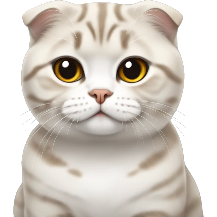 2 Scottish fold cats (one rad with and second - white)  emoji