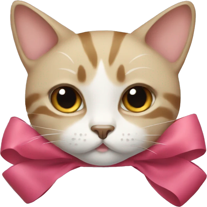 Cat with a bow emoji