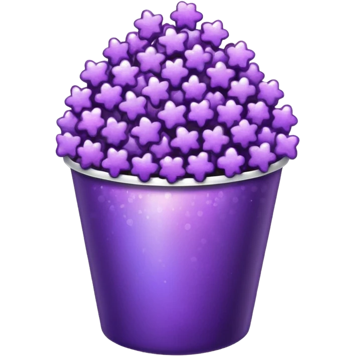 Glitter purple popcorn emoji