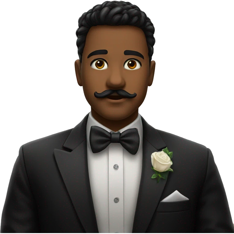 handsome formal gentleman looking confident emoji