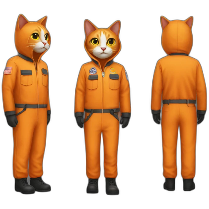 cat orange prison suit emoji