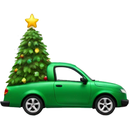 Christmas tree car emoji