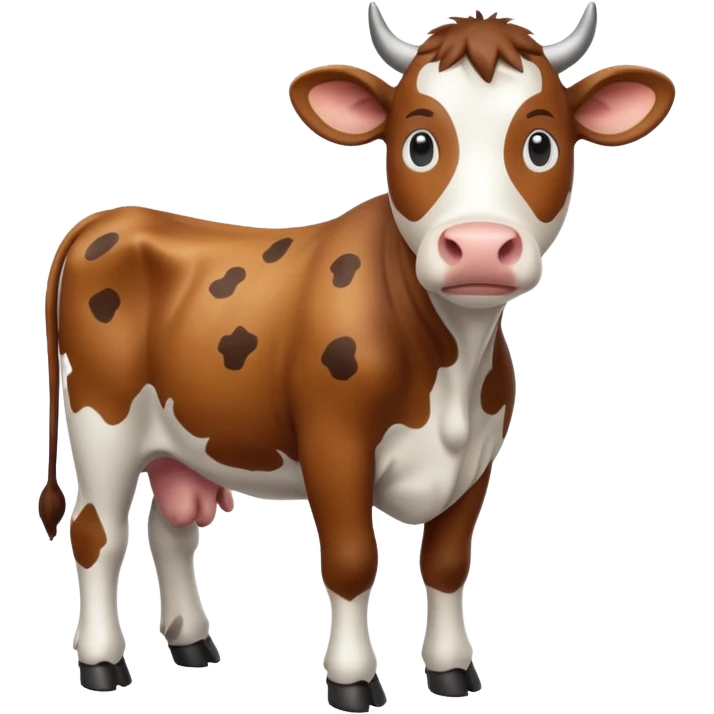 3d style cow emoji
