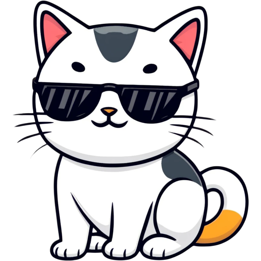 Cat with sunglasses emoji