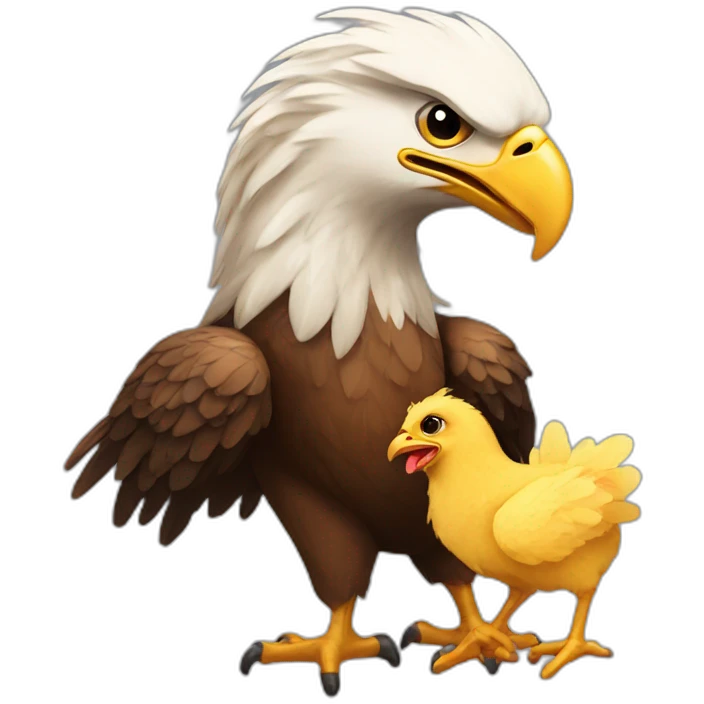 eagle and chicken chicks emoji