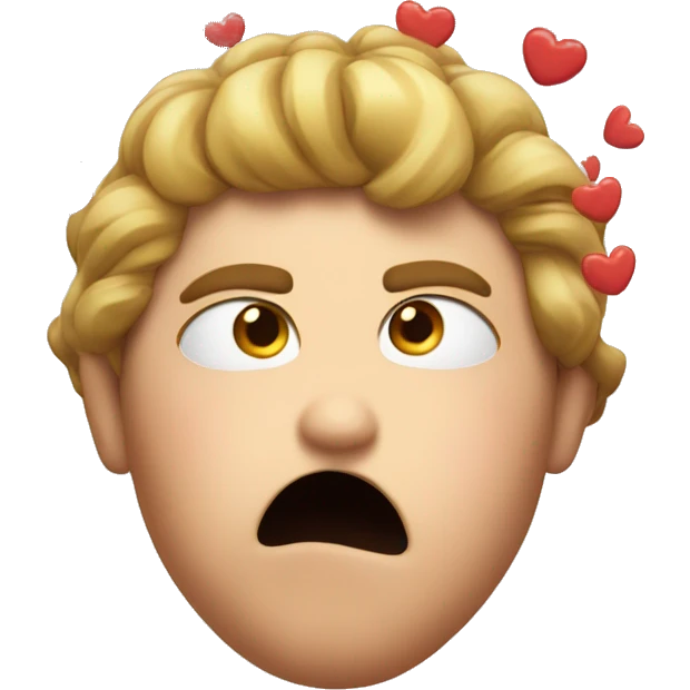 Shock face with kisses all over it emoji