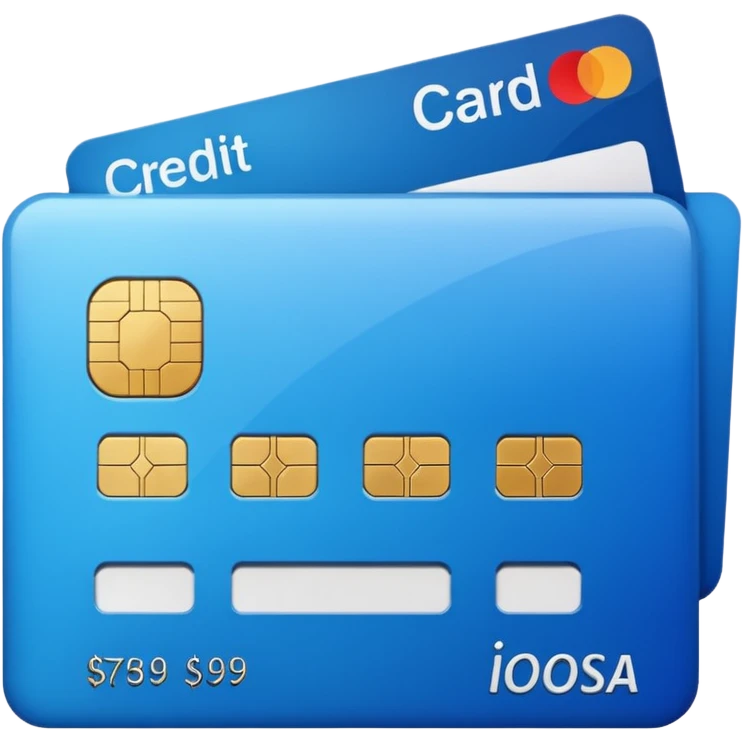 credit card blue point of sale emoji