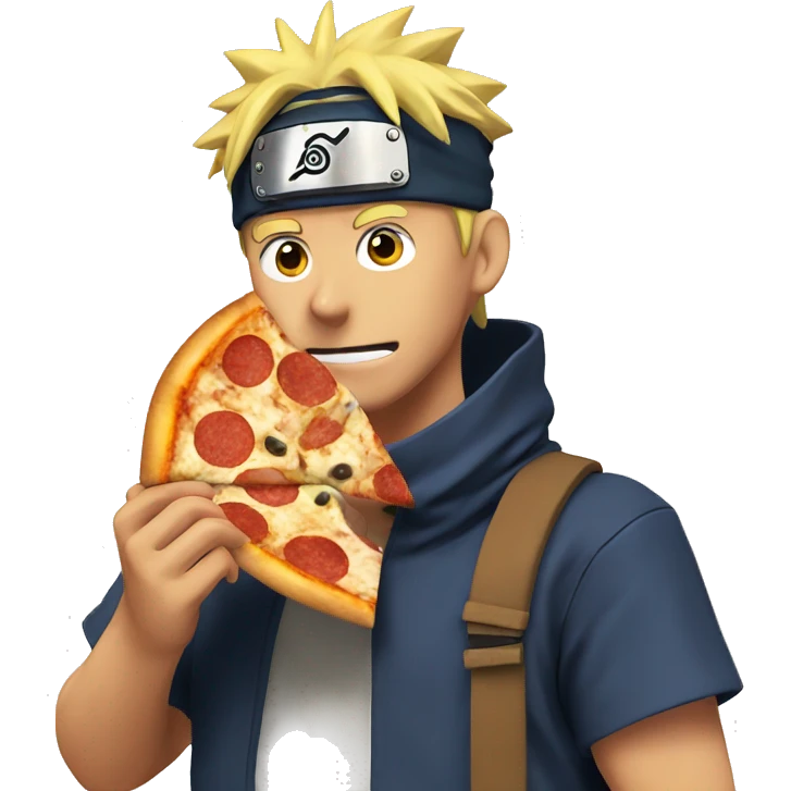 Naruto eating pizza  emoji