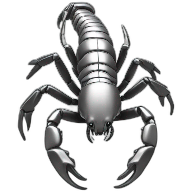Scorpion 3d en argent emoji