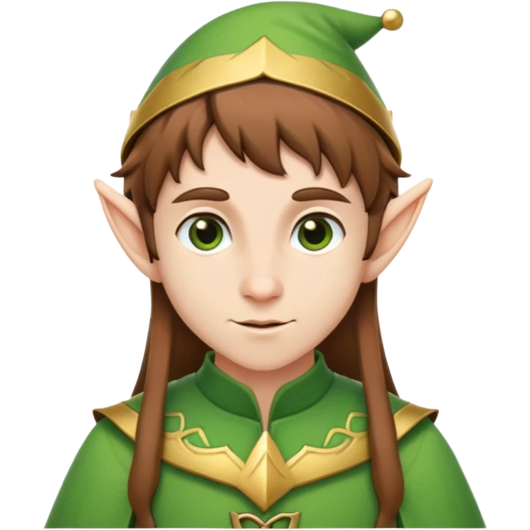 brown haired elf in green emoji