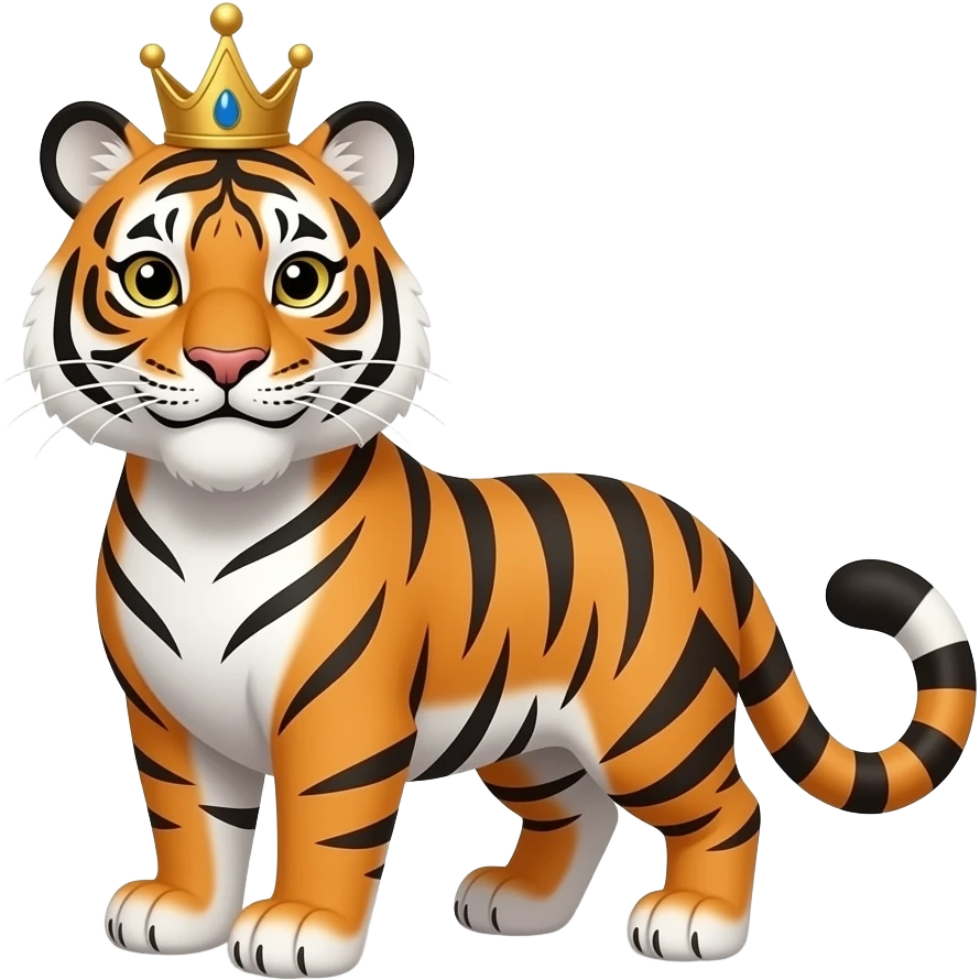 A human-like cartoonish royal bengal tiger is telling,"my exam has been finished!!" emoji