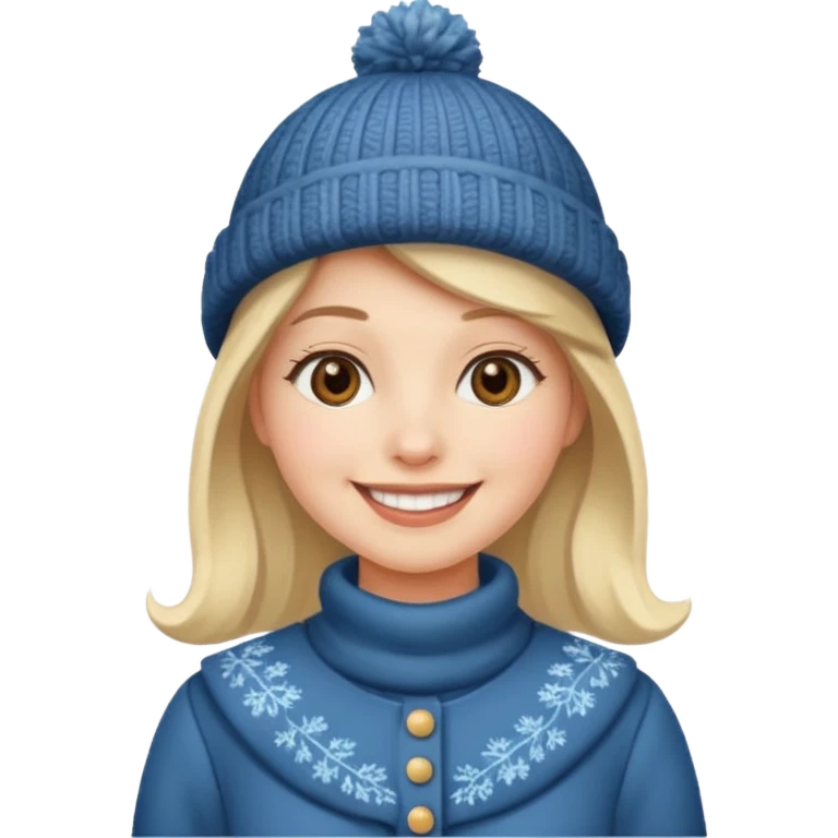 woman winter dress and hat emoji