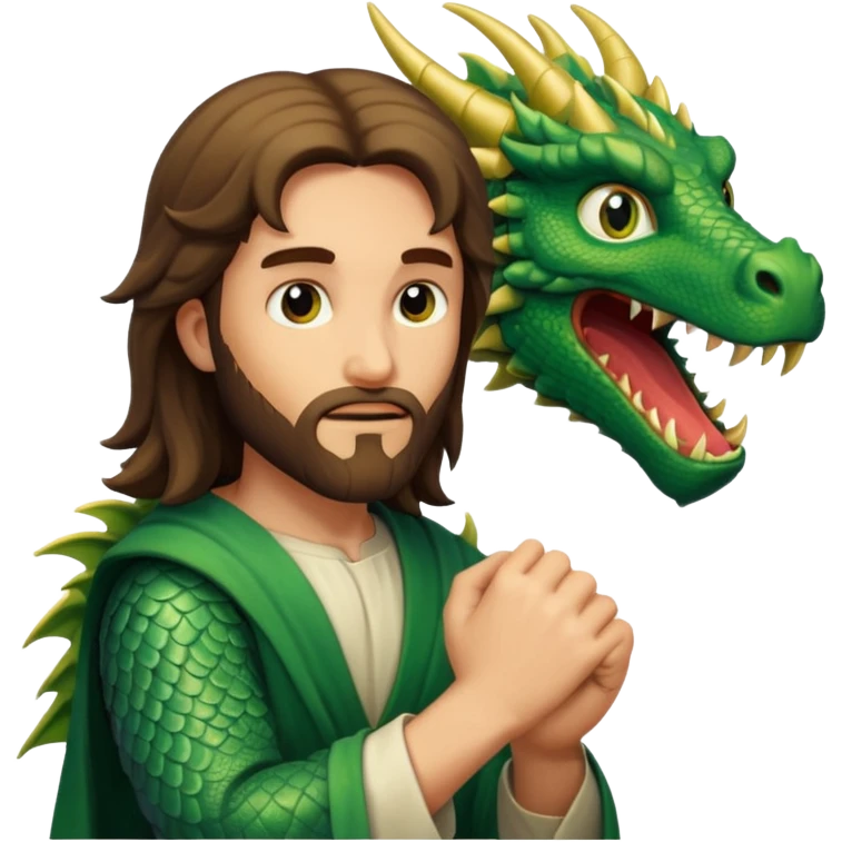 иисус  христос сражается с драконом  emoji