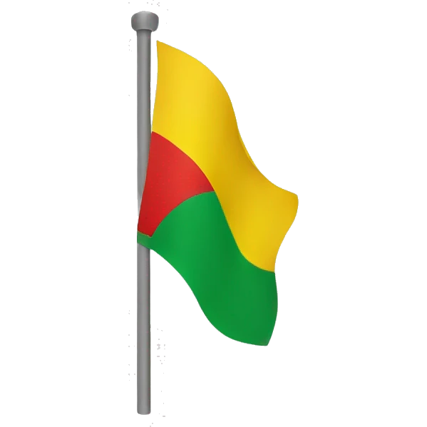 red, yellow and green flag emoji
