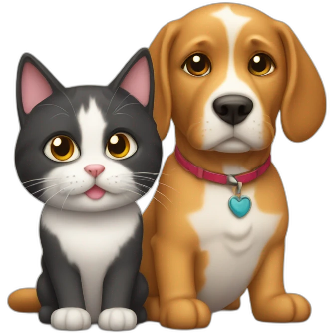 cat and dog emoji