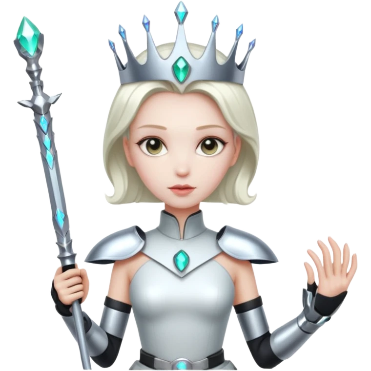 Cyber Queen – holo scepter + chrome belt emoji