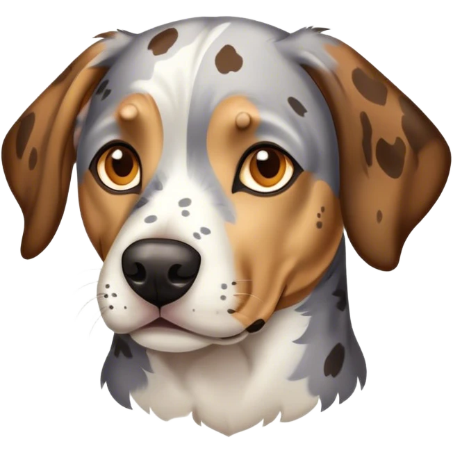Catahoula dog with brown eyes emoji