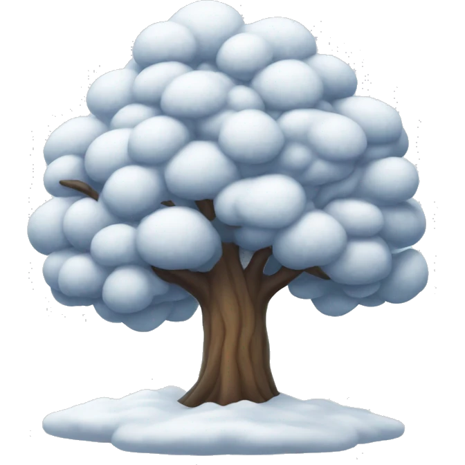 Snowy winter tree emoji