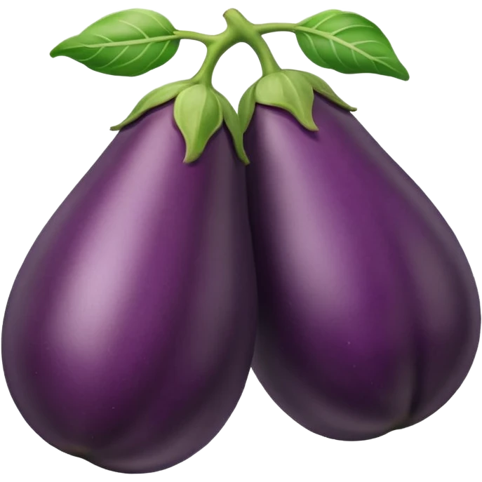 Eggplant and peach emoji