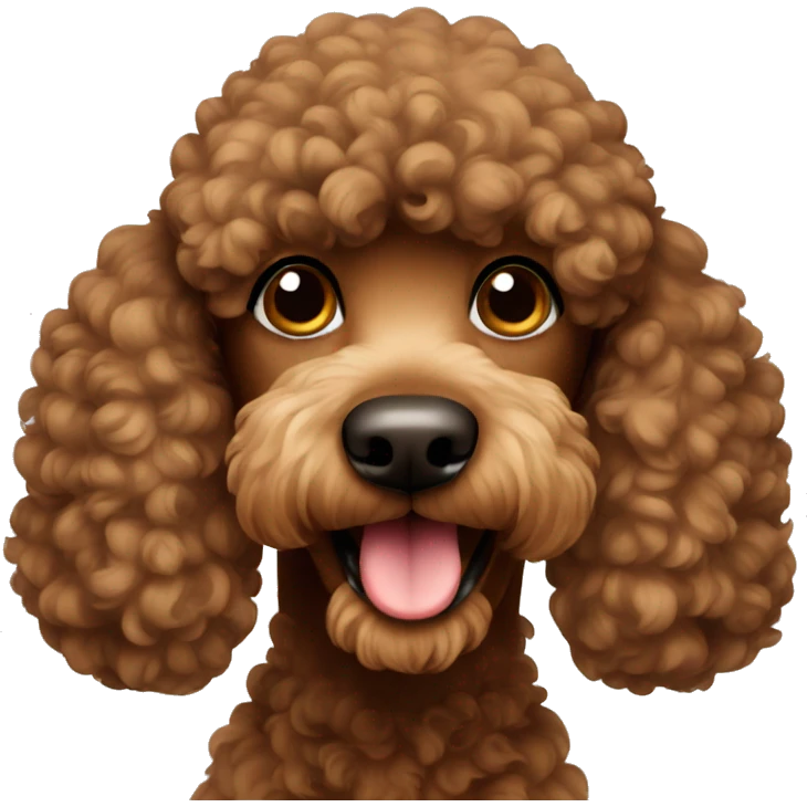 brown poodle emoji