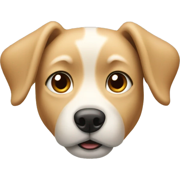 beige dog with folded ears emoji