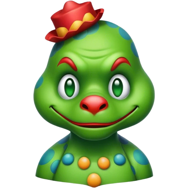 sad dinosaur clown emoji