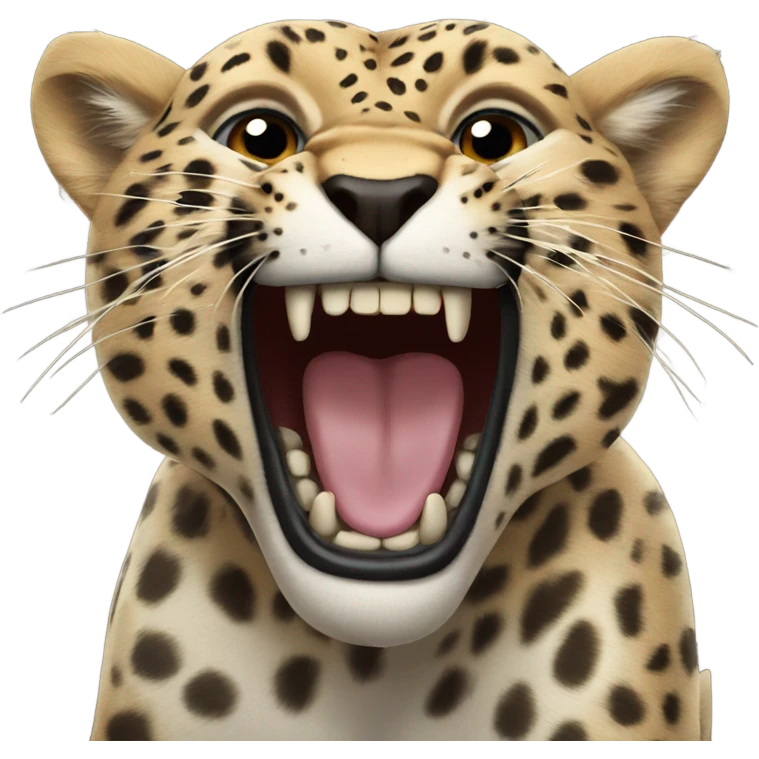 leopard growls emoji