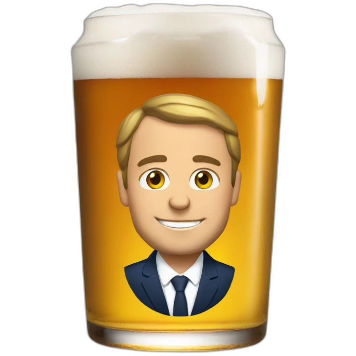  Macron beer  emoji