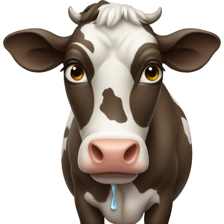 Cow with tears  emoji
