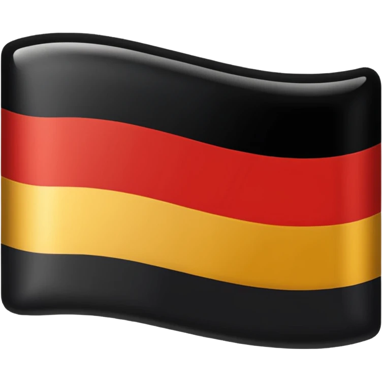 German flag but replace the red for white emoji