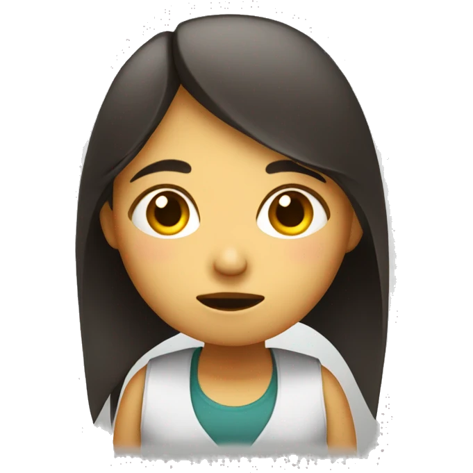 Tired Girl doing math emoji
