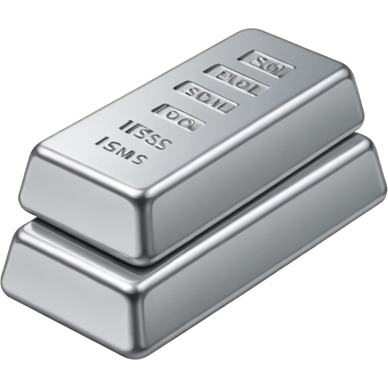 platinum bars, silver text emoji