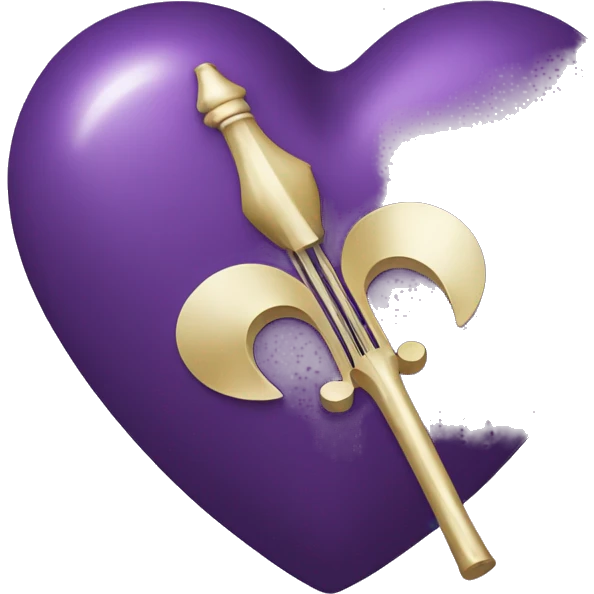 cuore viola con fasce  emoji