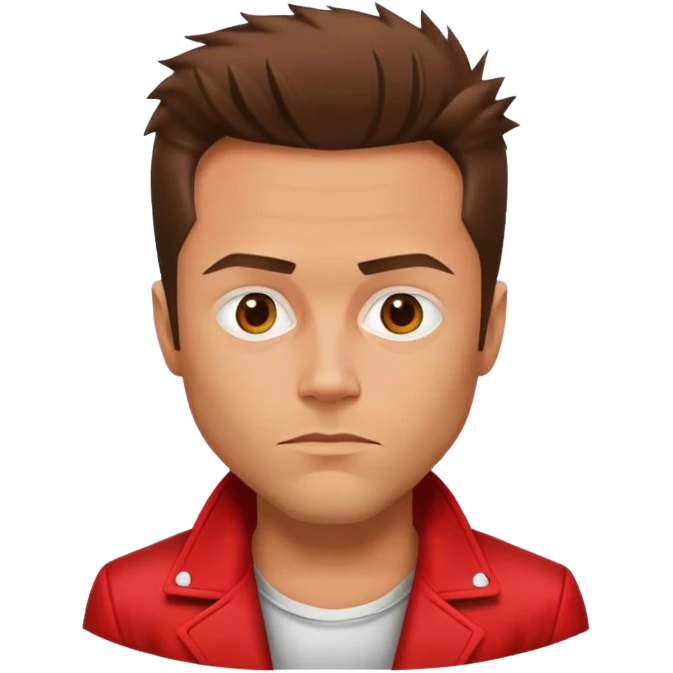 Tyler Durden wearing red jacket emoji