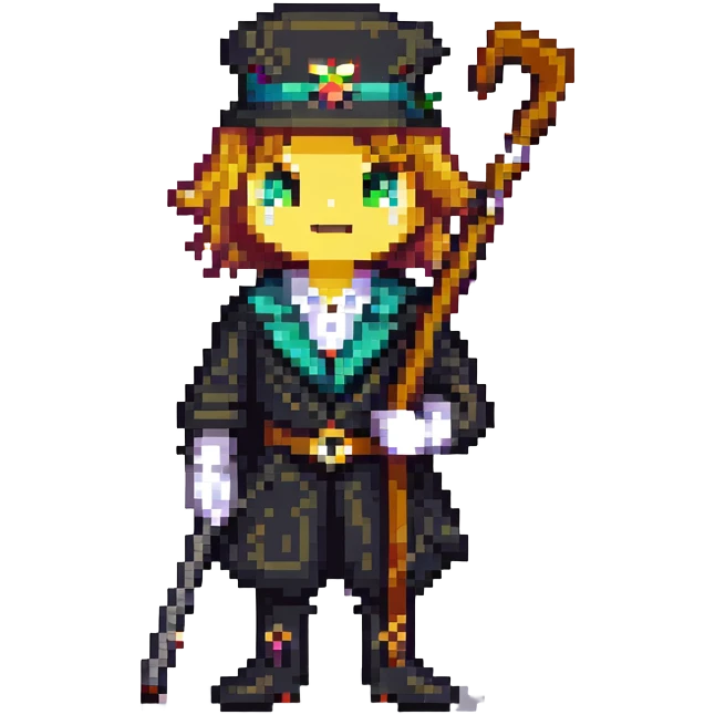 fancy character with cane crossed out with X emoji