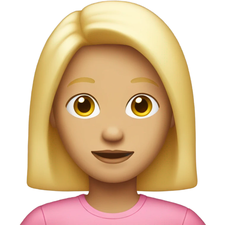 Blond pink shirt emoji