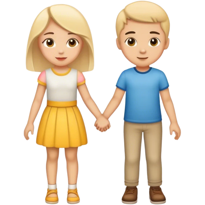 دختر و پسری که دست هم را گرفته اند emoji