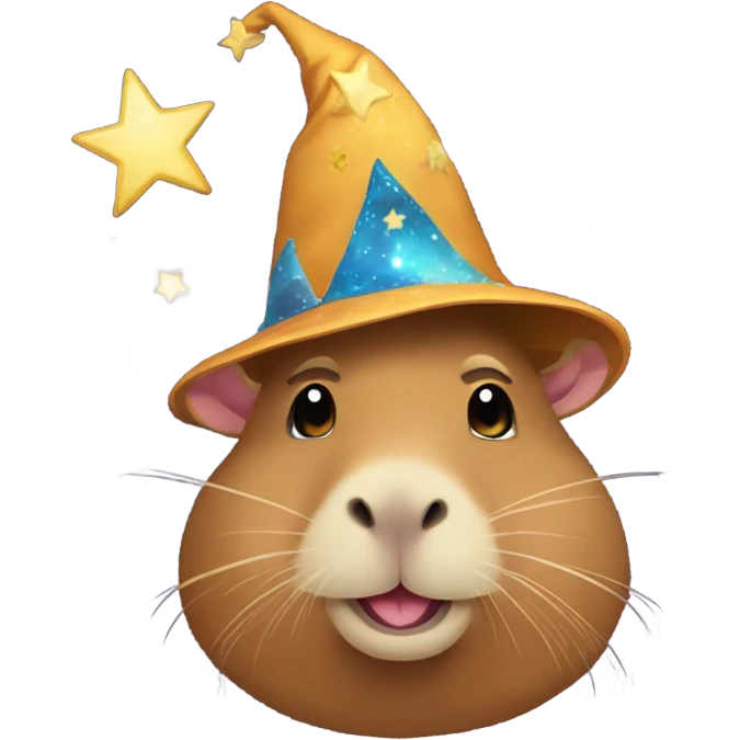Capybara wizard hat emoji