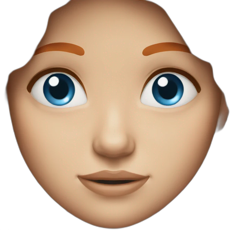 Redhead with blue eyes emoji