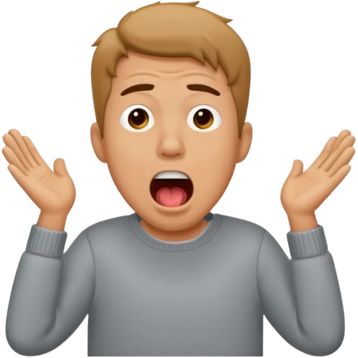 yawning man in sweater emoji