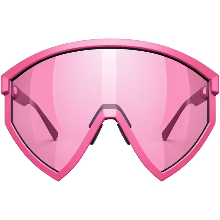 angular pink shield visor glasses, geometric design, sharp edges, Y2K aesthetic emoji