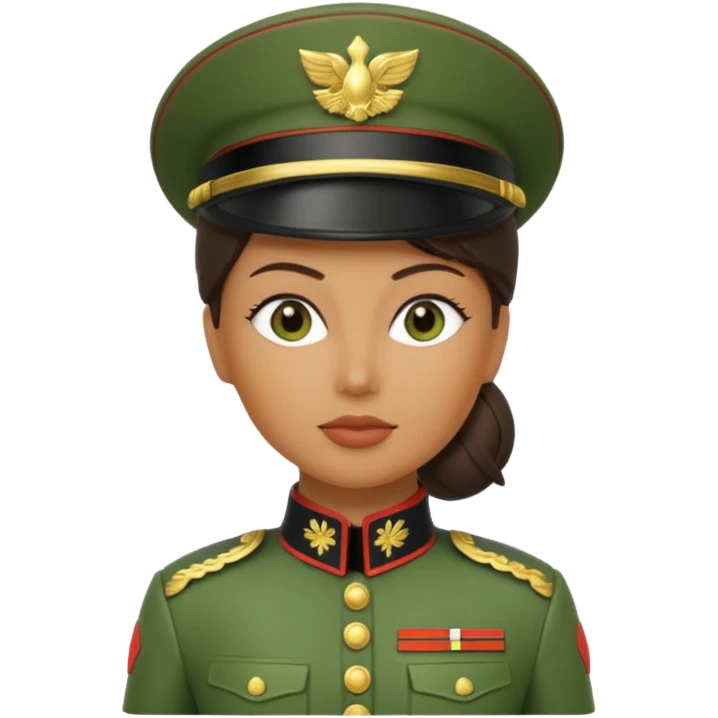 Green toy solider woman emoji