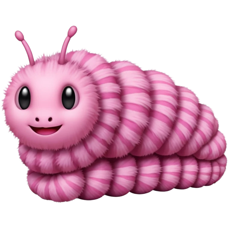 Pastel pink caterpillar emoji