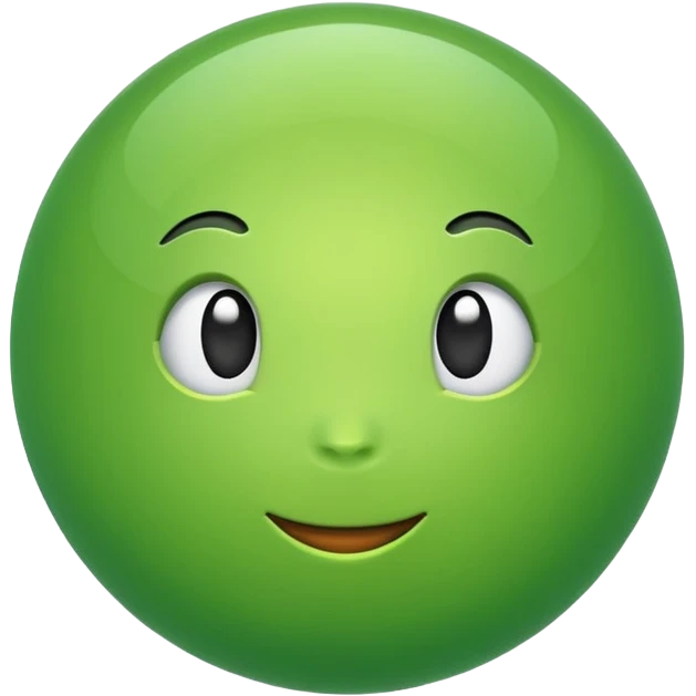 Fun green emoji