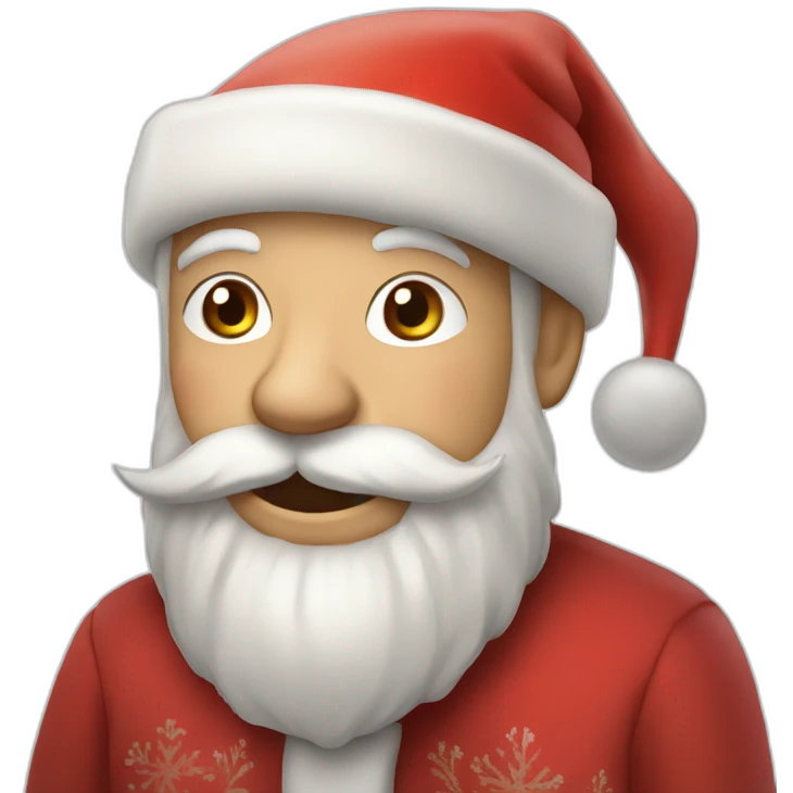 Père Noël avec un chat emoji