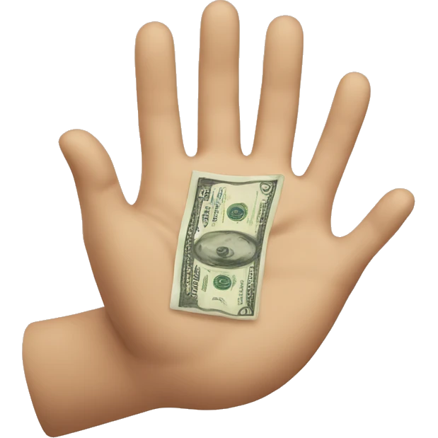 hand with money emoji