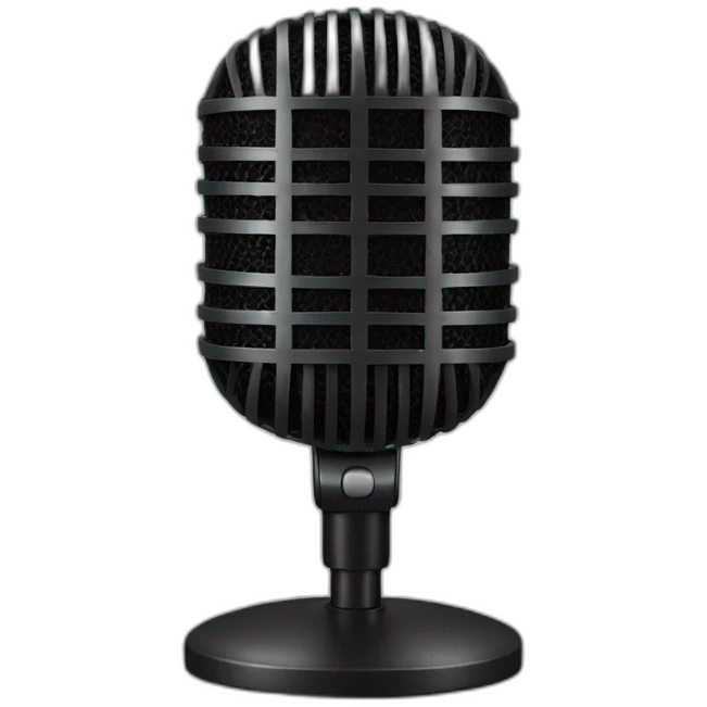 podcast microphone on table emoji