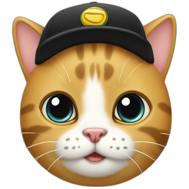 gato con gorro negro emoji