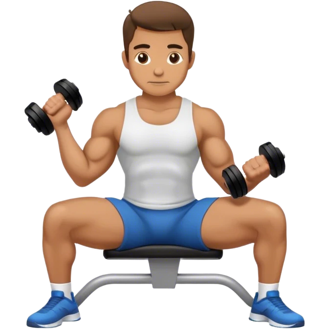 man seated weighted wrist curl emoji